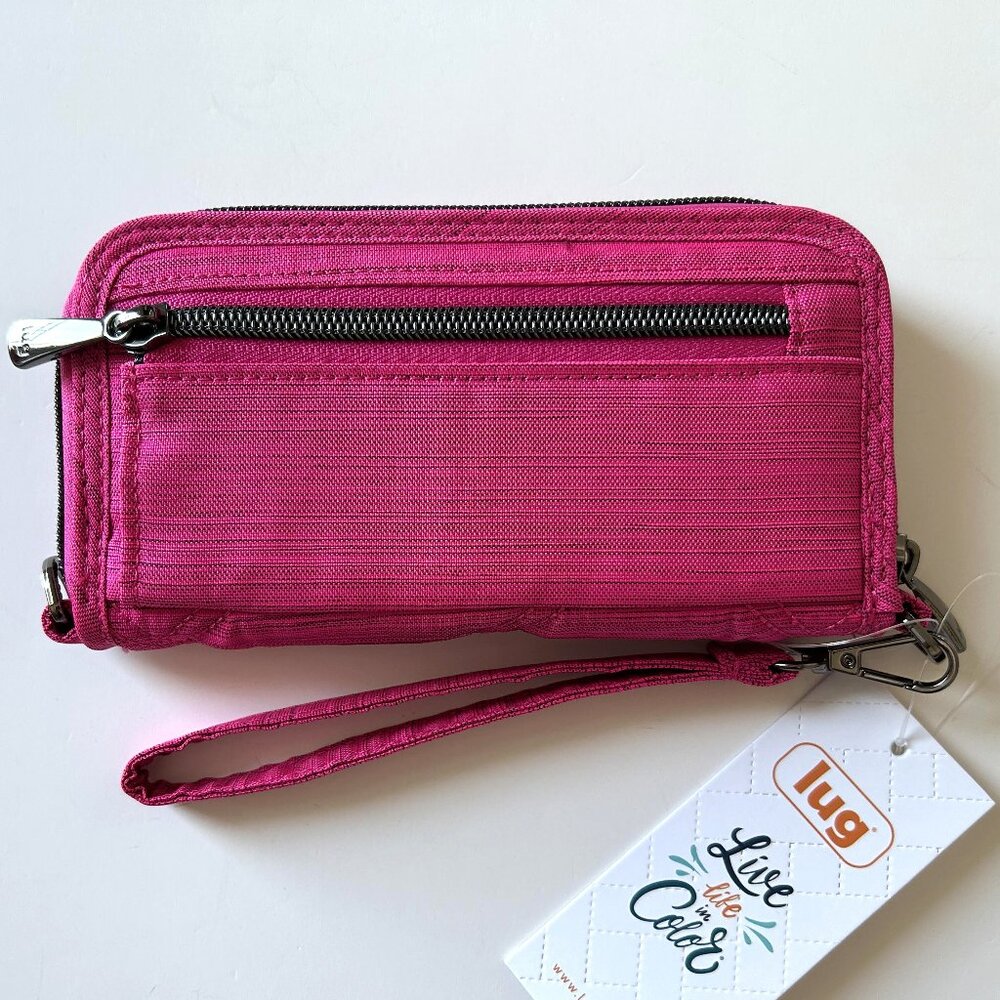 Lug Whirly Love RFID Wristlet Wallet Brushed Rosette Pink with Bubble Pink Love - Picture 10 of 11